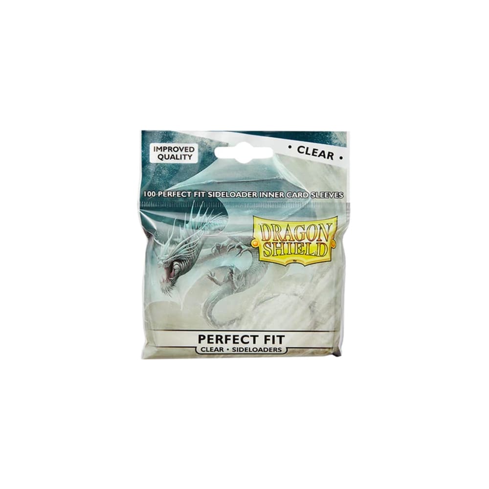 Dragon Shield Sleeves Prefect Fit Clear Side Loader 100Pz - 63X88 Sleeves