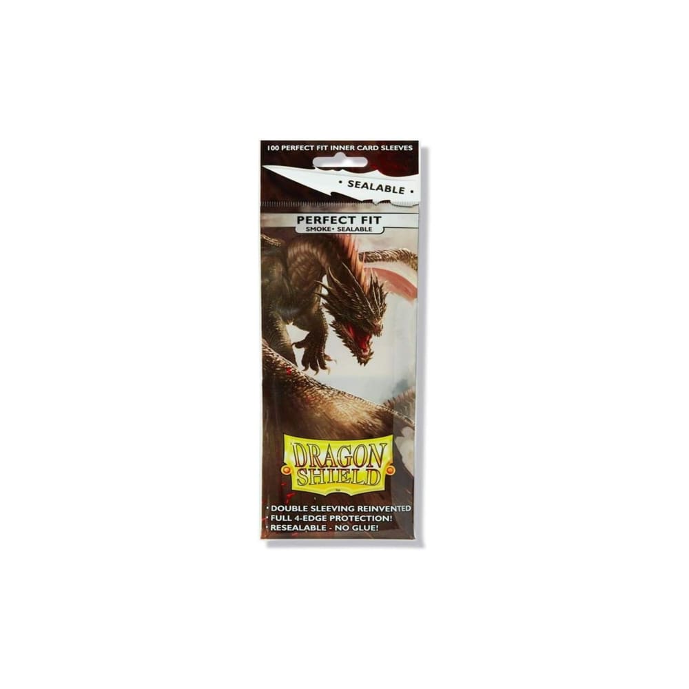 Dragon Shield Sleeves Prefect Fit Smoke Sealable 100Pz Sleeves