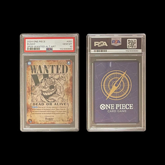 OP09-091 Buggy AA WANTED (ENGLISH) - PSA10 GRADING