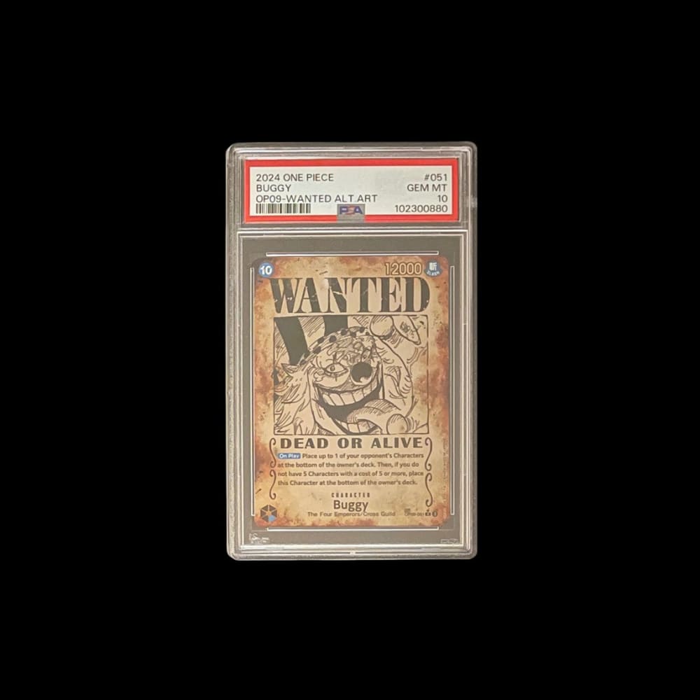 OP09-091 Buggy AA WANTED (ENGLISH) - PSA10 GRADING